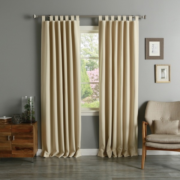Thermal-insulated-blackout-curtain-beige-color living room bedroom decor