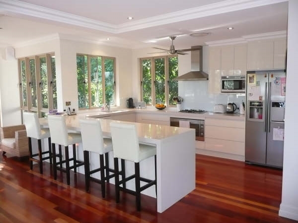 U shaped kitchen design ideas modern white gloss finish