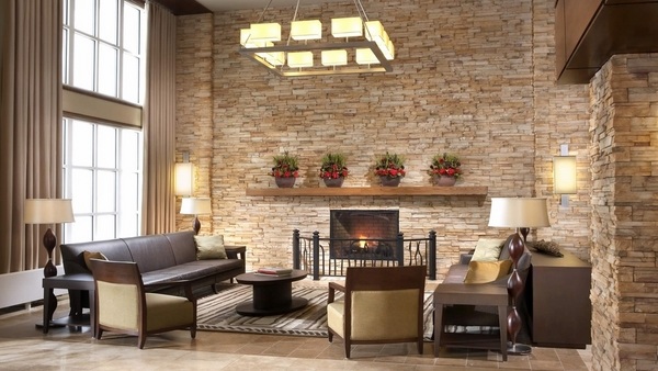 airstone design ideas living room stone wall