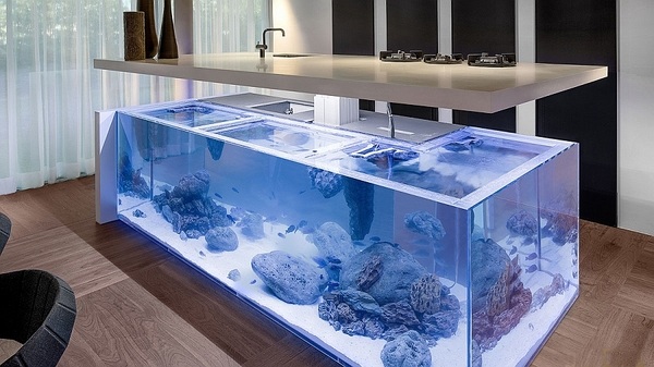 aquarium kitchen island stunning kitchens