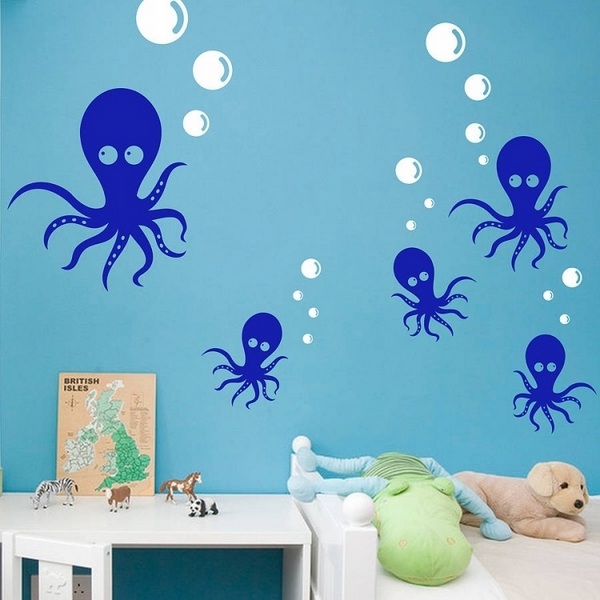 boys bedroom decorating ideas octopus ocean theme 