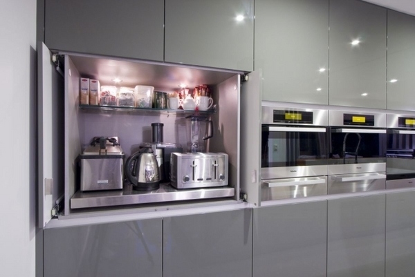 contemporary grey kitchens gloss cabinets finish 