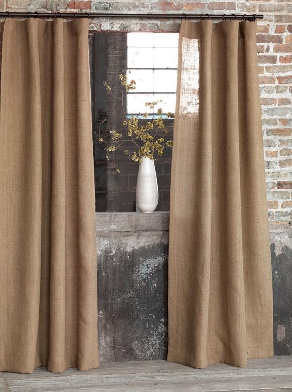 cost effective burlap fabric affordable curtains