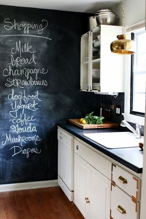 creative chalkboard ideas small galley kitchen 