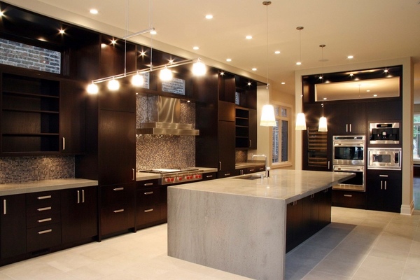 exclusive designs contemporary walnut cabinets