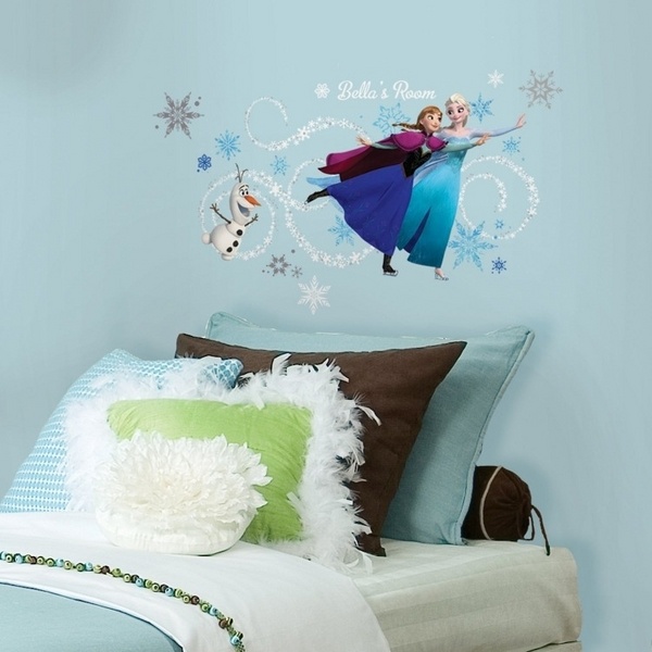 girls-bedroom-decorating-ideas-murals-for-kids-Frozen-movie-wall-decal