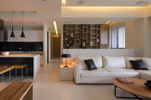 interior-design-open-plan-home-plan modern furniture neutral colors