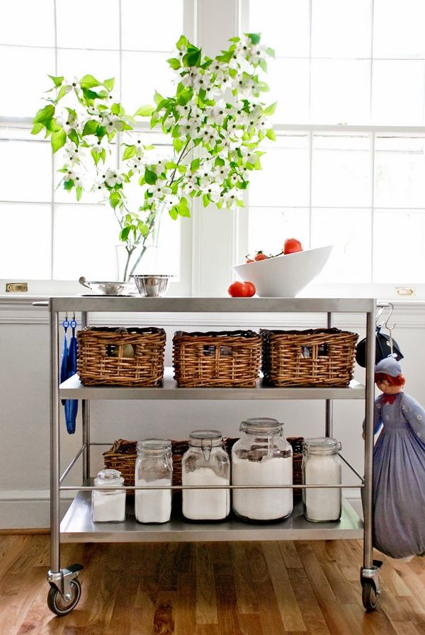 modern trolley stainless steel storage ideas