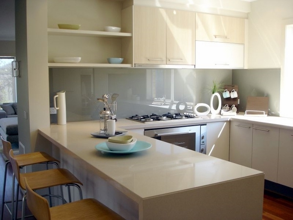 small-kitchen-furniture-ideas-cream-cabients-gloss-finish