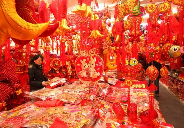 traditional Chinese New Year decorations red decorations lantern