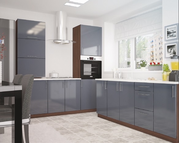 trendy grey modern kitchen design