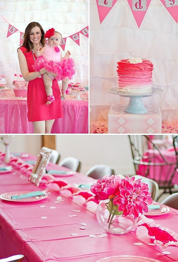 theme ideas for girls 1st decorations pink colors