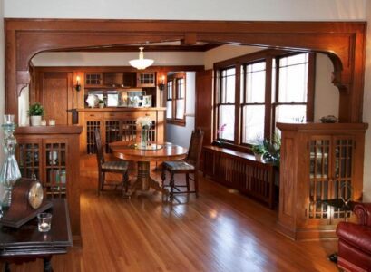 Amazing-craftsman-style-dining-room-design-wood-floor-home-decor-ideas