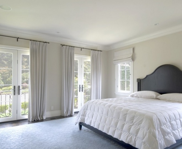 Bedroom-design-french-door-curtains-ideas-stylish-bedroom 