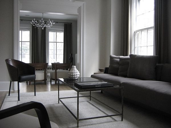 Black And Grey Living Room Ideas Modern Home Interiors In Dark Tones Deavita