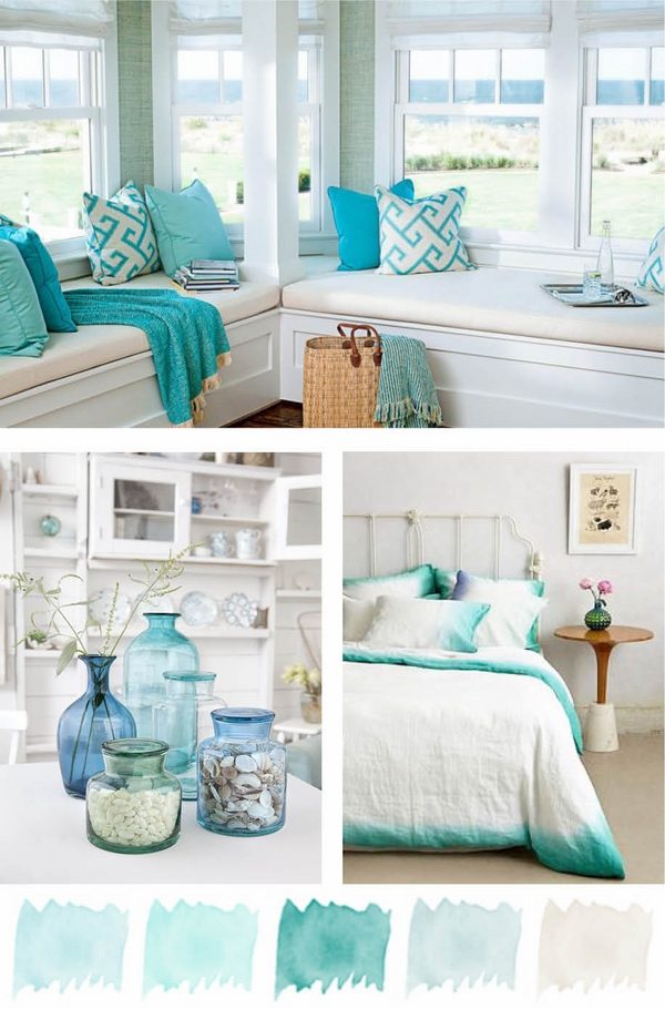 Coastal style decor color palette ideas beach style home interior 