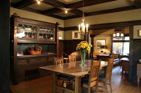 Craftsman style homes design dining room decorating ideas furniture ideas 