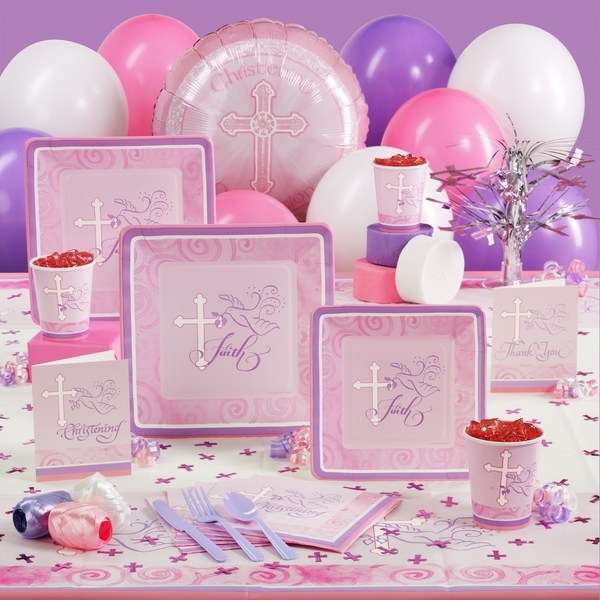 Decorating ideas for christening party table decorations