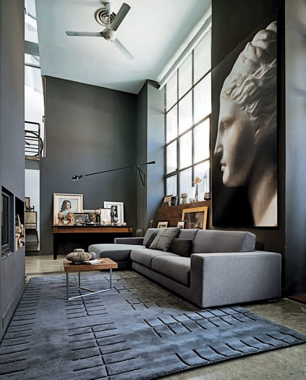 Gray-living-room-design-ideas-modern-interior-gray-carpet-gray-sofa