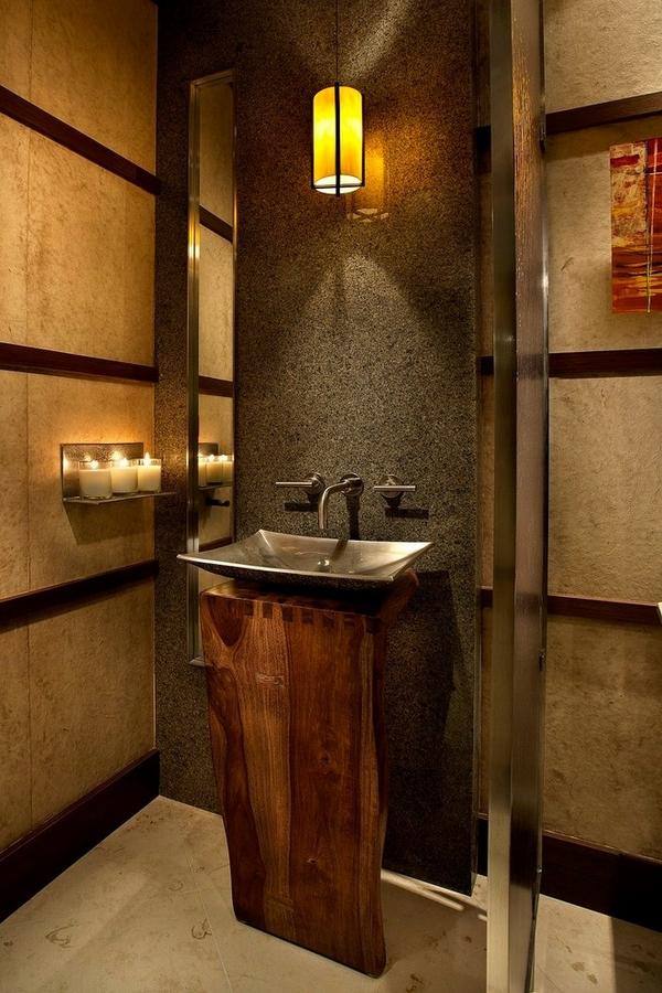 half bathroom contemporary design ideas original sink wood metal 