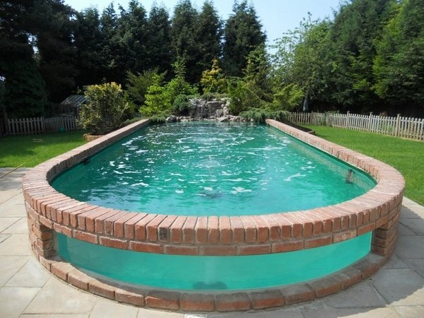 garden swimming pool design lawn