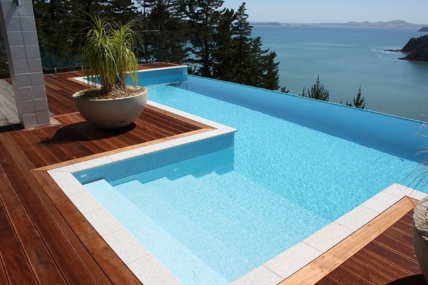 design pool deck wooden deck