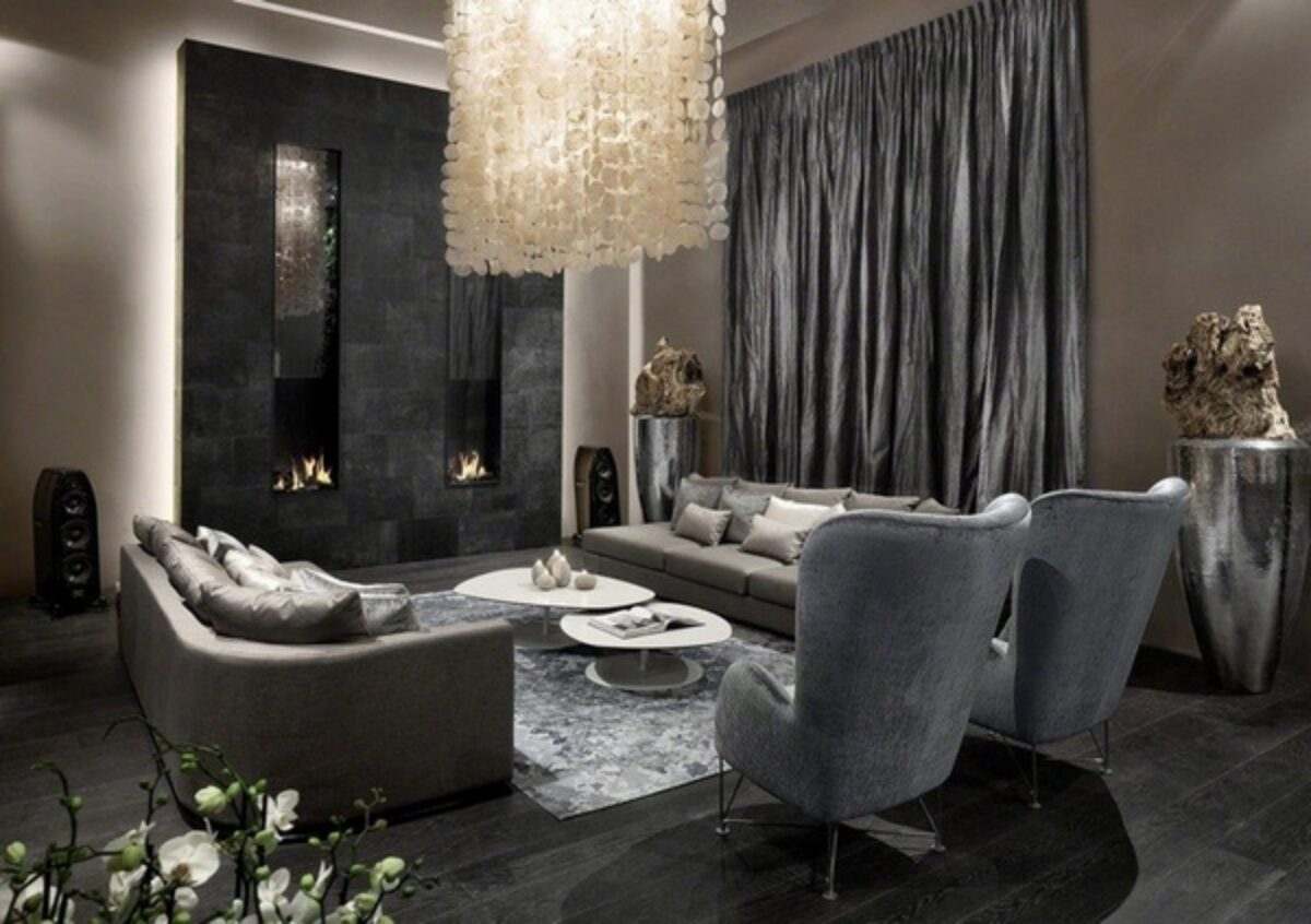 Fresh black and grey room ideas Black And Grey Living Room Ideas Modern Home Interiors In Dark Tones Deavita