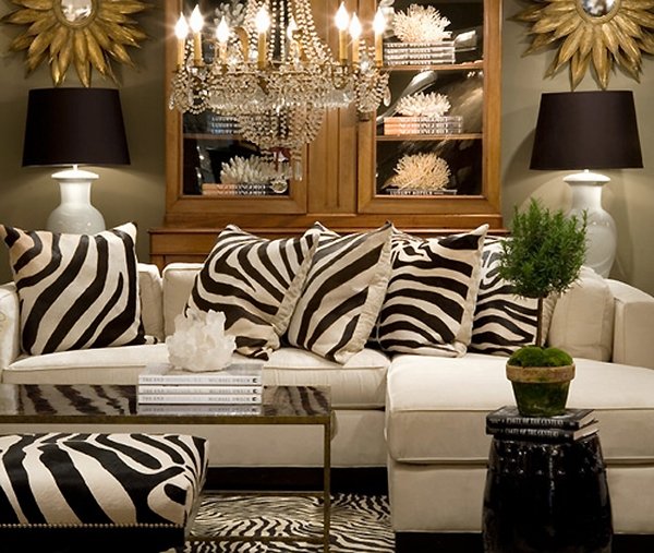 animal prints ideas home decor ideas sofa pillows stool carpet zebra pattern
