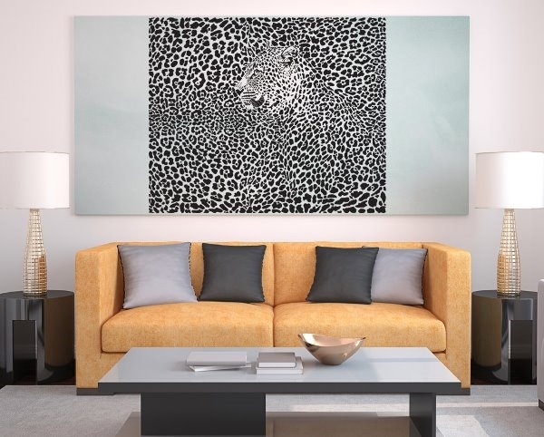 ideas home decor leopard wall modern sofa gray decorative pillows