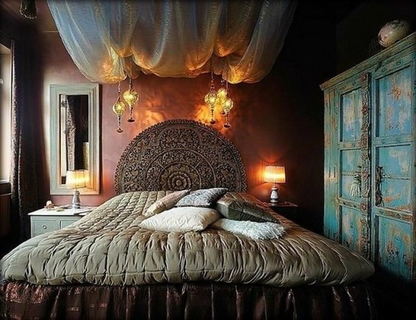bedroom design ideas bohemian ideas vintage wardrobe ceiling drapes