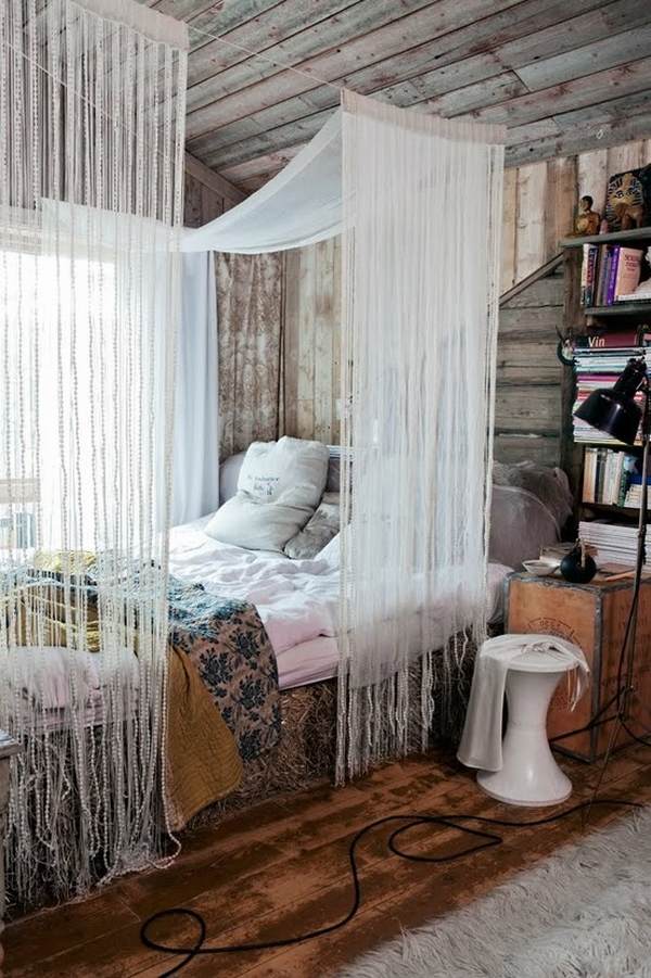 bedroom boho bohemian chic decor designs curtain dividers arrange shelves deavita ads stylish