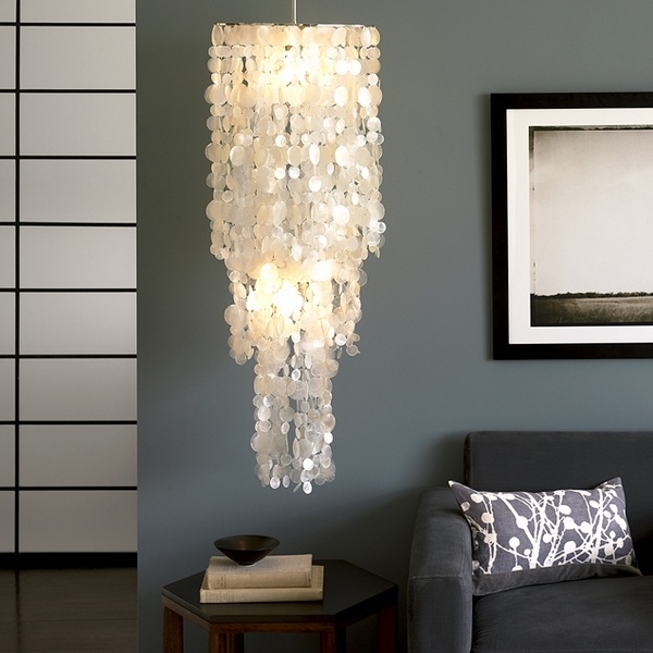 capiz shell chandelier ideas home lighting fixtures 