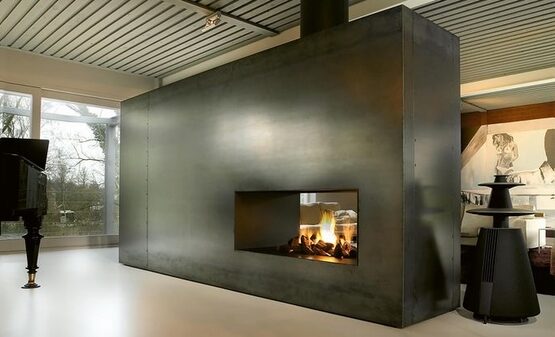 contemporary-double-sided-fireplace-design-accent-wall-room-divider