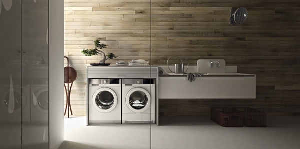 laundry-room-design-modern wall mounted cabinets