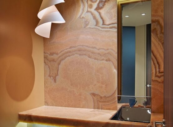 contemporary-powder-room-design-ideas-spectacular-wall-decor-modern-pendant-lamp