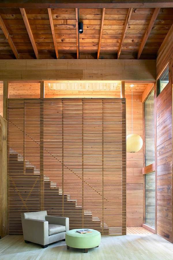 contemporary wood screen minimalist interior design home decor