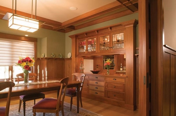 dining room design built in furniture decorative ceiling beams