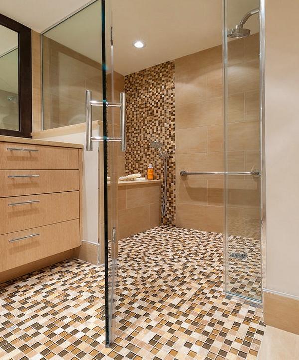 curbless-shower-contemporary-bathroom-walk in shower ideas