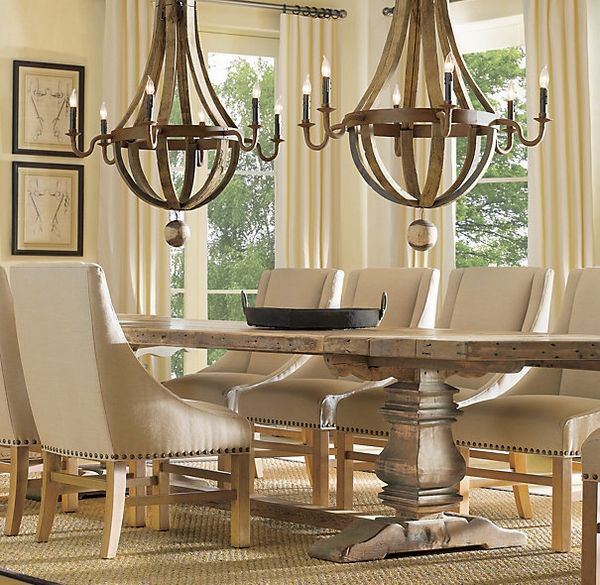 dining room lighting solid wood dining table wine barrel chandelier