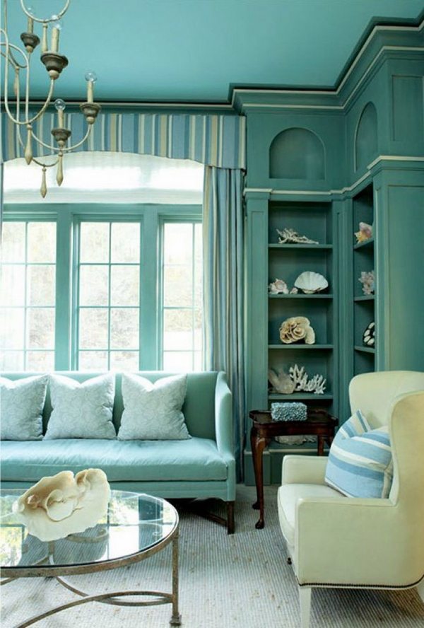 Teal living room design ideas – trendy interiors in a bold color