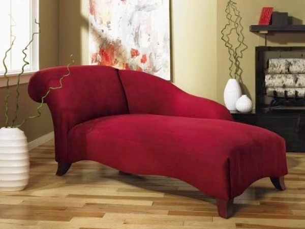fainting-couch-modern design red upholstery living room 