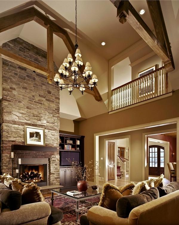 fantastic living room interior design decorative ceiling beams beautiful chandelier