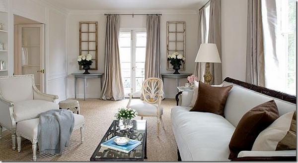 french door curtains ideas elegant living room decor neutral colors
