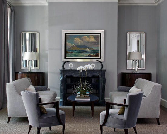 gray-living-rooms-ideas-gray-furniture-set-armchairs-wall-mirrors-fireplace