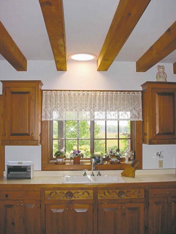kitchen ceiling light tubular skylight ceiling beams