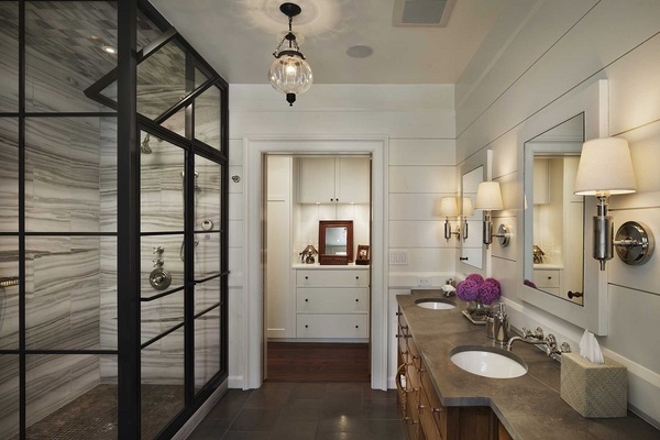 master-bathroom-decor-ideas-shiplap-wall-double-sink-vanity-wall-sconces