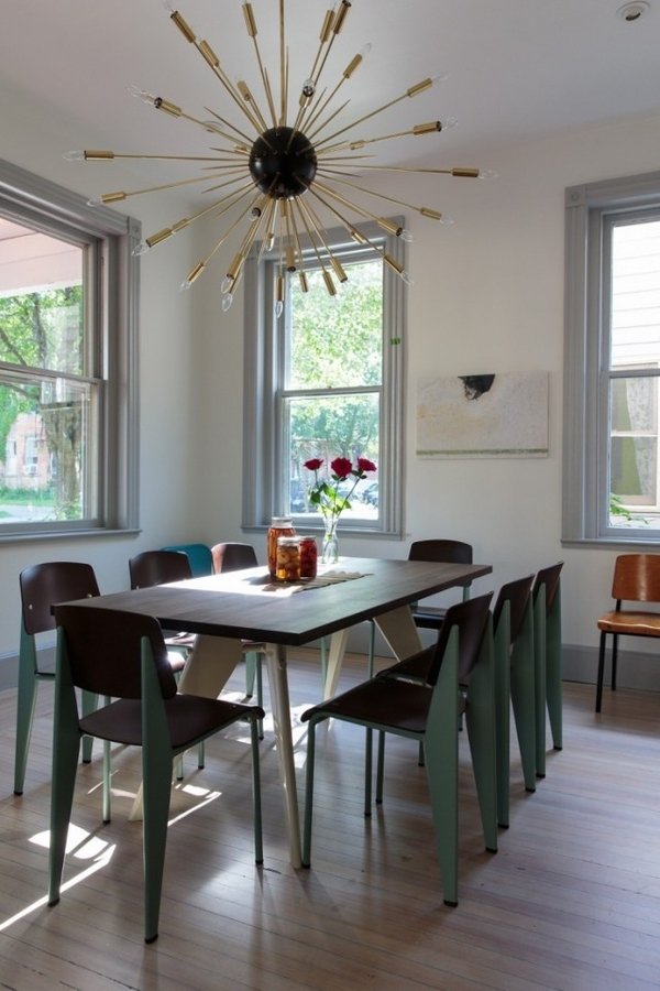 modern dining room furniture set sputnik chandelier