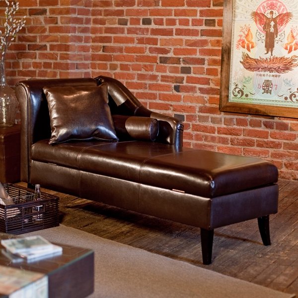 modern-fainting-couch-brown leather modern design daybed ideas
