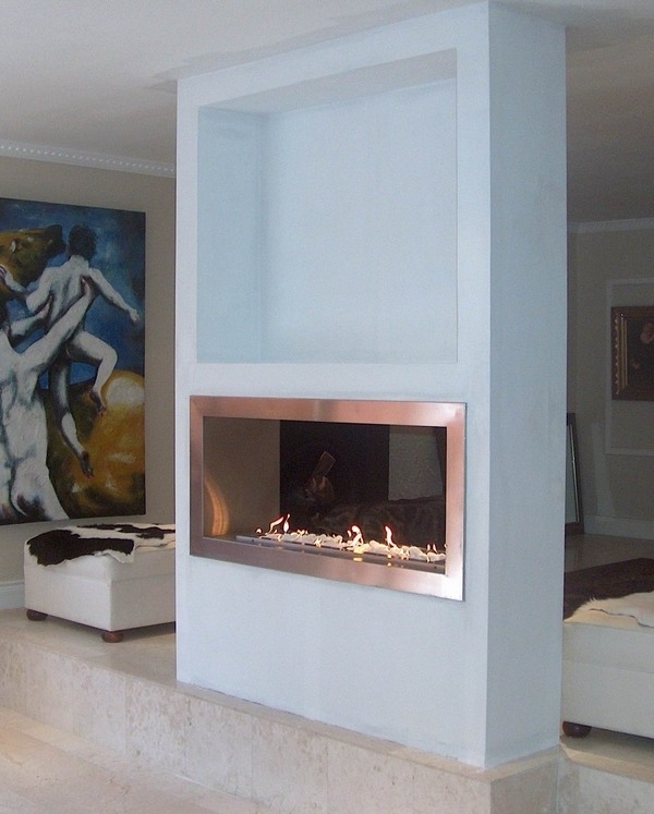 modern fireplace design  gas 