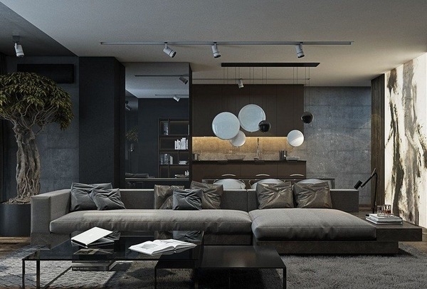 Black And Grey Living Room Ideas, Black And Grey Living Room Design